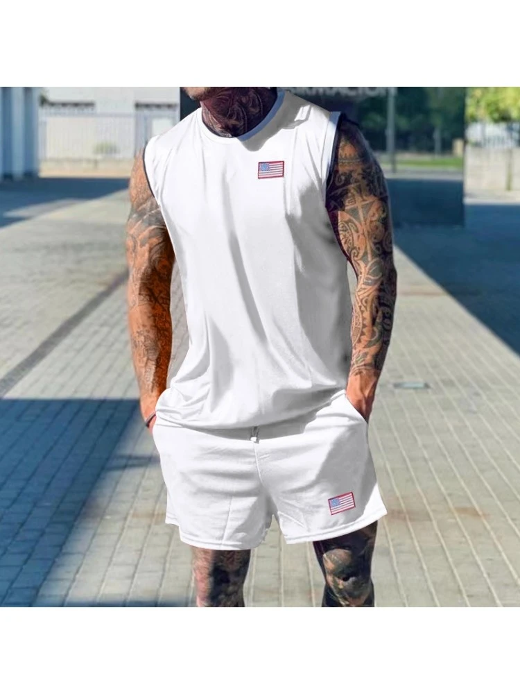 Crew Neck Sleeveless Baggy Short Suit 3 Crew Neck Sleeveless Baggy Short Suit