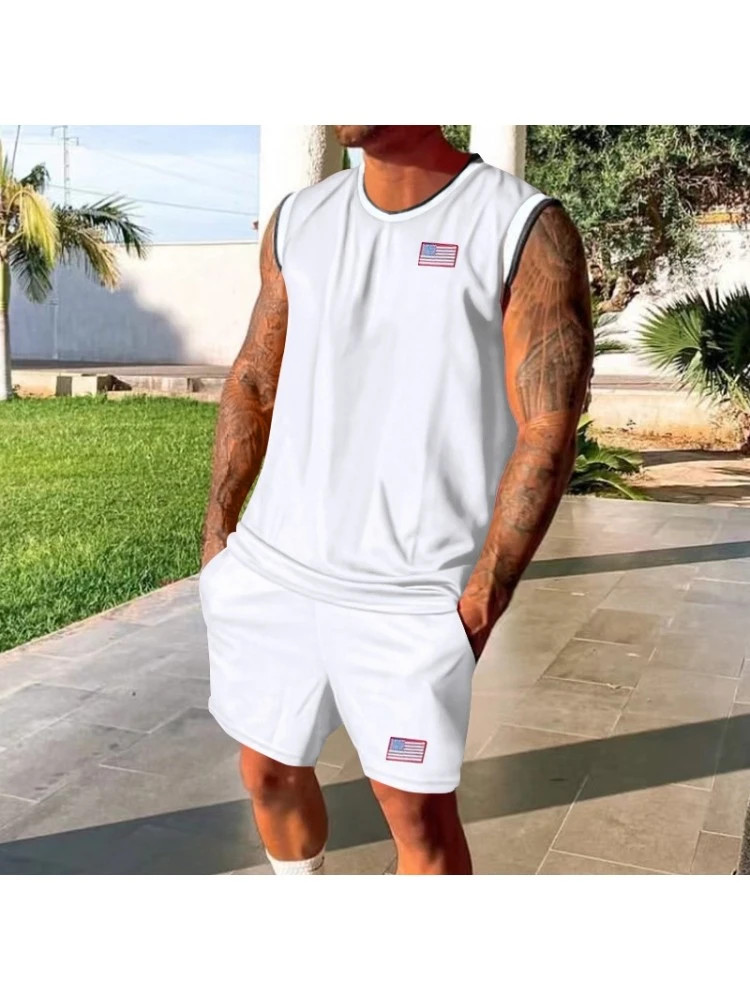 Crew Neck Sleeveless Baggy Short Suit 4 Crew Neck Sleeveless Baggy Short Suit - Image 2