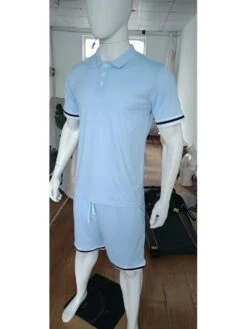 Buckle Polo Shirt Loose Shorts Sets -Active Vogue P 20240321183503511 530