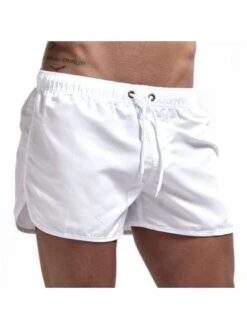 Drawstring Lace Up Sporty Men's Short Pants