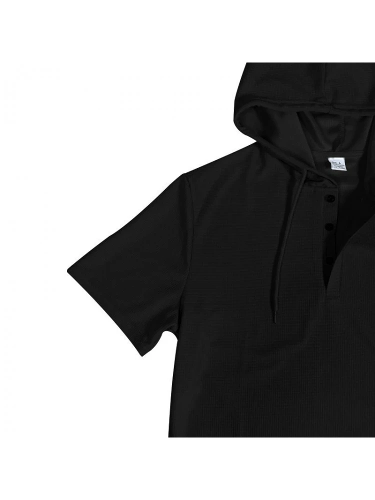 Patchwork Hooded Short Sleeve Short Suit 9 Patchwork Hooded Short Sleeve Short Suit - Image 7