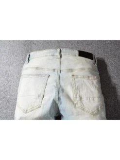 Patched Graffiti Ripped Men's Jeans -Active Vogue P 20240509093010048 837