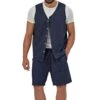 Single Breasted V Neck Sleeveless Men's Short Suit 1 Single Breasted V Neck Sleeveless Men's Short Suit -Active Vogue P 20240524143501962 911