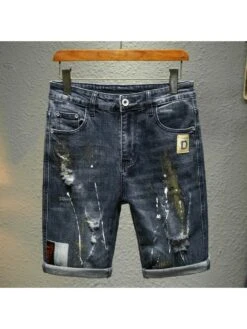 Painting Cotton Mid-rise Jeans