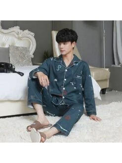 Long Sleeve Cotton Single Breasted Long Sets 5 Long Sleeve Cotton Single Breasted Long Sets -Active Vogue P 20240603120535449 915