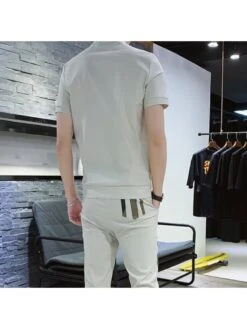 Colorblock Geometric Pattern Bodycon Long Sets -Active Vogue P 20240603140016244 184