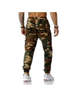 Camouflage Mid-rise Straight Long Cropped
