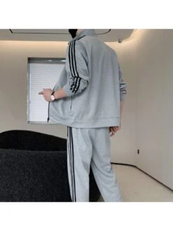 Colorblock Long Sleeve Straight Long Sets -Active Vogue P 20240604163011265 762