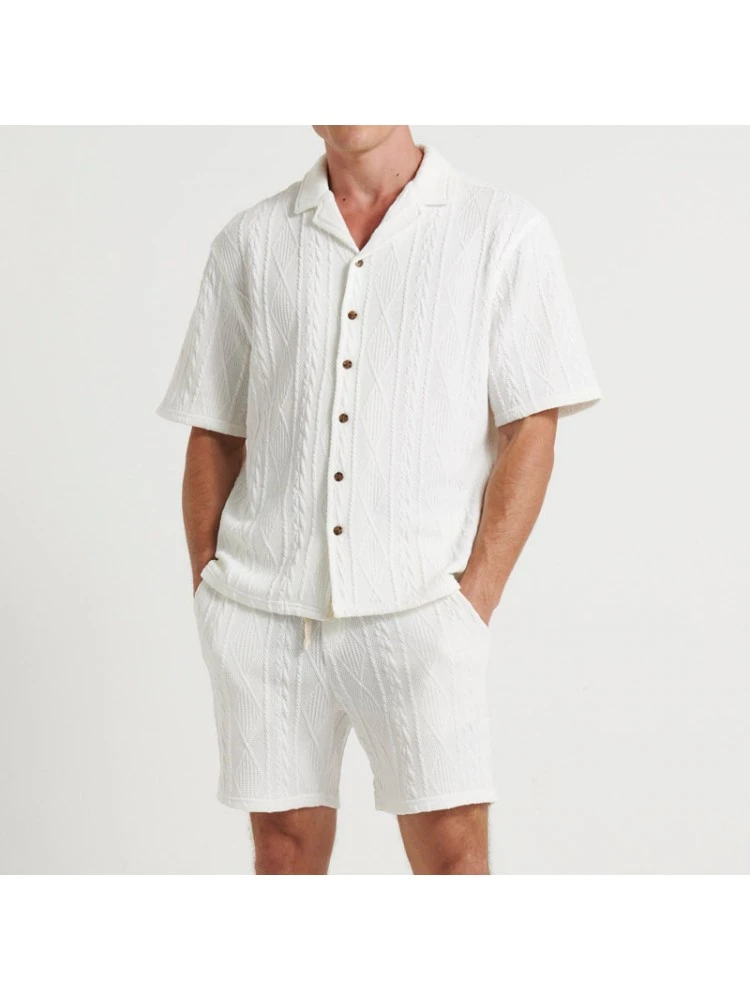 Rhombus Lattice Cotton Fitted Short Sets 4 Rhombus Lattice Cotton Fitted Short Sets - Image 2