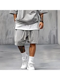 Drawstring Patchwork Loose Short Sets 7 Drawstring Patchwork Loose Short Sets -Active Vogue P 20240605170014378 252