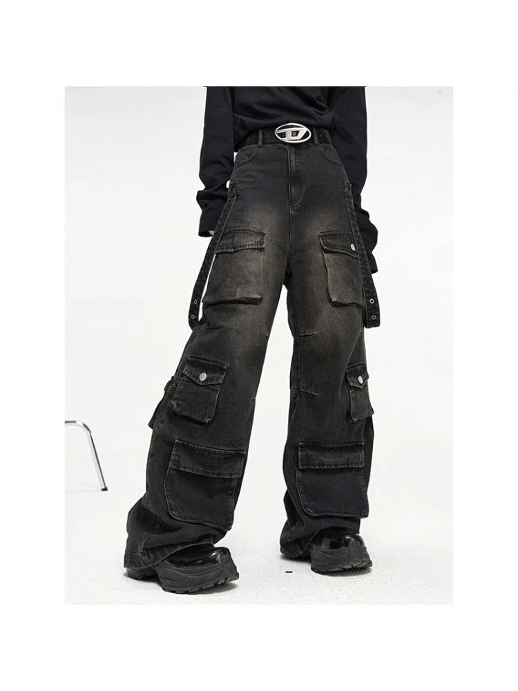 Solid Color Mid-rise Loose Jeans 3 Solid Color Mid-rise Loose Jeans