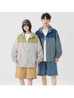 Colorblock Irregular Zipper Long Coats 8 Colorblock Irregular Zipper Long Coats -Active Vogue P 20240605174410247 450