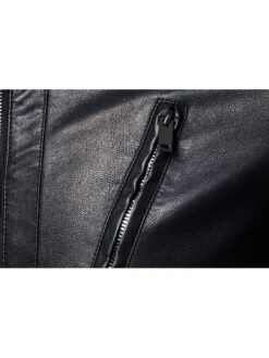 Regular Sleeve PU Zipper Jackets -Active Vogue P 20240607104055285 296