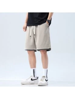 Tie-wrap PVC Loose Short Pants