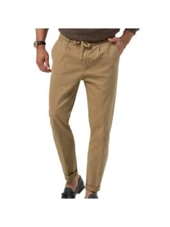 Solid Color Mid-rise Straight Men's Long Pant