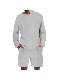 Front Page 15 Reverse Seam Crewneck Loose Short Sets