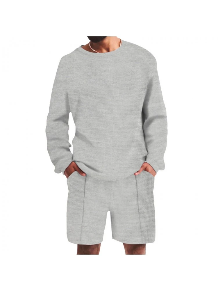 Reverse Seam Crewneck Loose Short Sets 3 Reverse Seam Crewneck Loose Short Sets