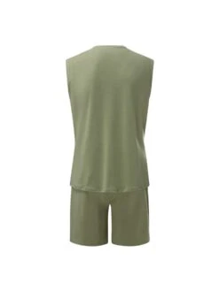 Drawstring Crewneck Cotton Short Sets -Active Vogue P 20240613113212342 113