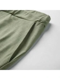 Drawstring Crewneck Cotton Short Sets -Active Vogue P 20240613113213617 449