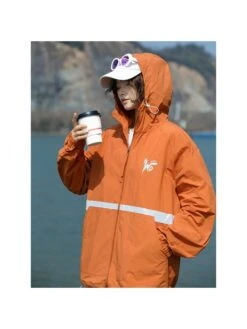 Letter Pattern Turtleneck Loose Long Coats