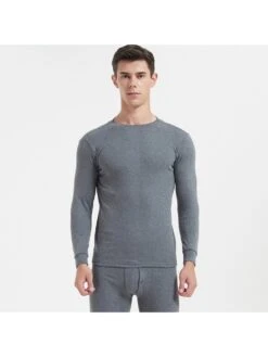 Solid Color Crewneck Bodycon Long Sets