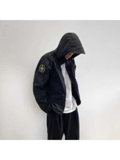 Letter Hooded Loose Long Coats -Active Vogue P 20240617120811493 149