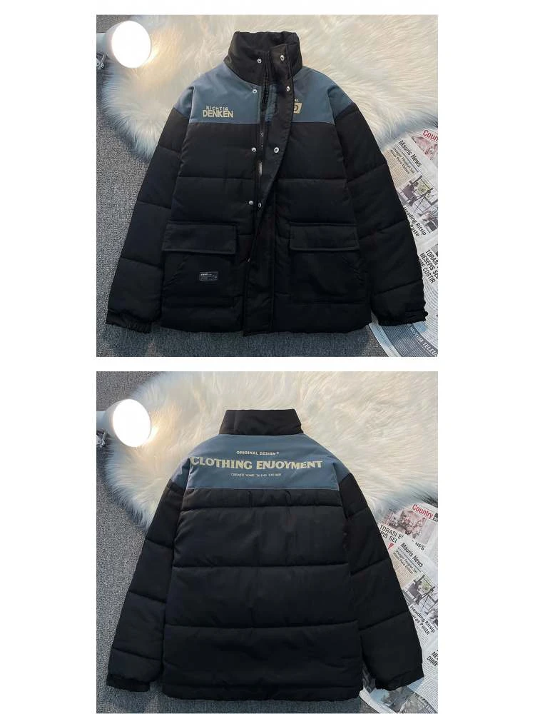 Letter Pattern Turtleneck Cardigan Long Coats 4 Letter Pattern Turtleneck Cardigan Long Coats - Image 2