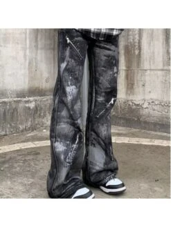 Colorblock Mid-rise Loose Long Pant -Active Vogue P 20240619135622978 986