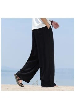 Solid Color Mid-rise Straight Long Pant & Cropped -Active Vogue P 20240620143253983 976