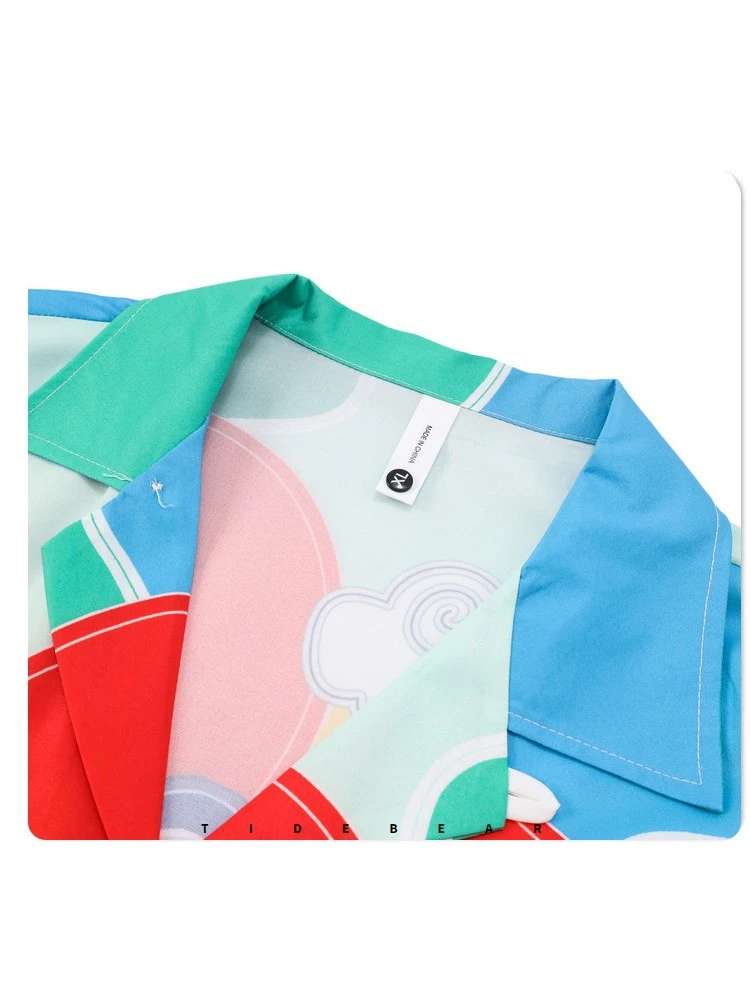 Letter Pattern Abstract Printing Leisure Shirt & Shorts Set 7 Letter Pattern Abstract Printing Leisure Shirt & Shorts Set - Image 5