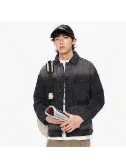 Badge Letter Men's Denim Short Coats 19 Badge Letter Men's Denim Short Coats -Active Vogue P 20240625102002632 755