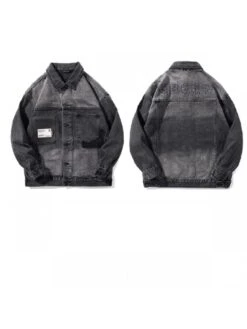 Badge Letter Men's Denim Short Coats 26 Badge Letter Men's Denim Short Coats -Active Vogue P 20240625102007178 589