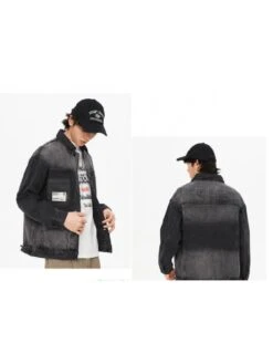 Badge Letter Men's Denim Short Coats 27 Badge Letter Men's Denim Short Coats -Active Vogue P 20240625102007505 844