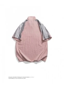 Colorblock Drawstring Leisure Sporty Zip Polo Short Sets -Active Vogue P 20240625103604701 746