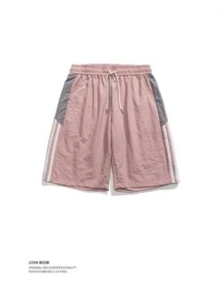 Colorblock Drawstring Leisure Sporty Zip Polo Short Sets -Active Vogue P 20240625103605258 785