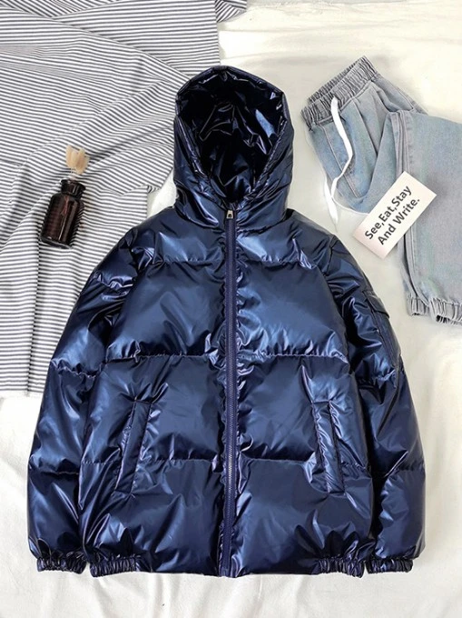 Chic Solid Hooded Long Sleeve Mens Puffer Jacket 3 Chic Solid Hooded Long Sleeve Mens Puffer Jacket