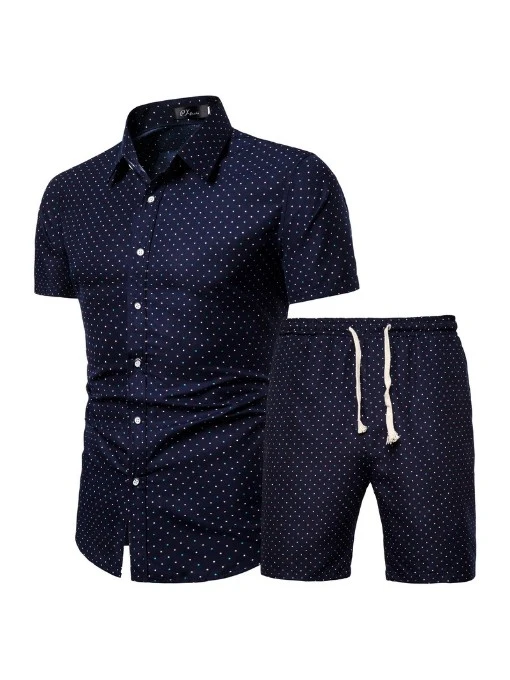 Chinese Style Printed Shirt Men Activewear Sets 3 Chinese Style Printed Shirt Men Activewear Sets