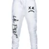 Lace Up Crying Face Print Trousers For Men 2 Lace Up Crying Face Print Trousers For Men -Active Vogue P 34016154561286949 90402